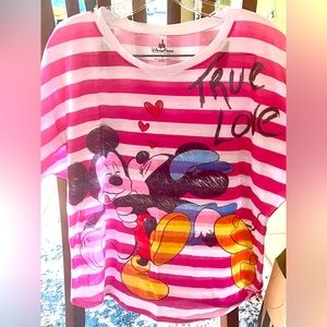 Disney shirt Mickey and Minnie, size large, lightly used